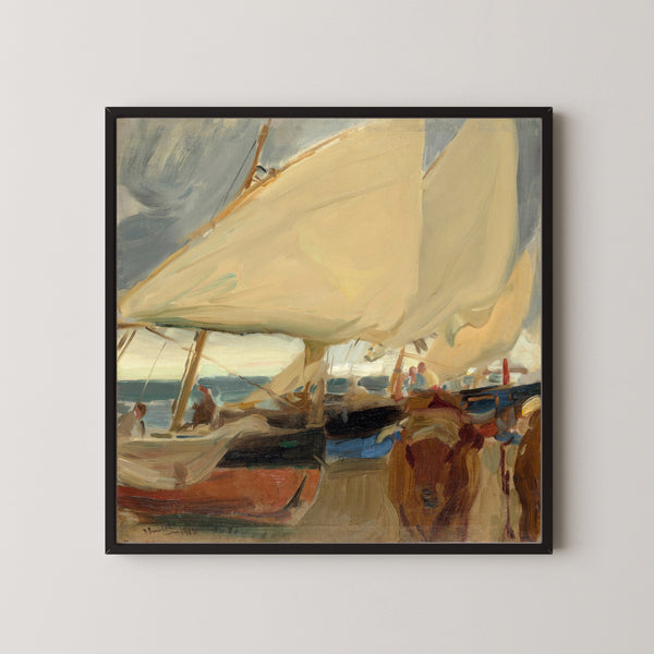 Joaquín Sorolla — Playa de Valencia (Oxen and Sails) | Fine Art Print