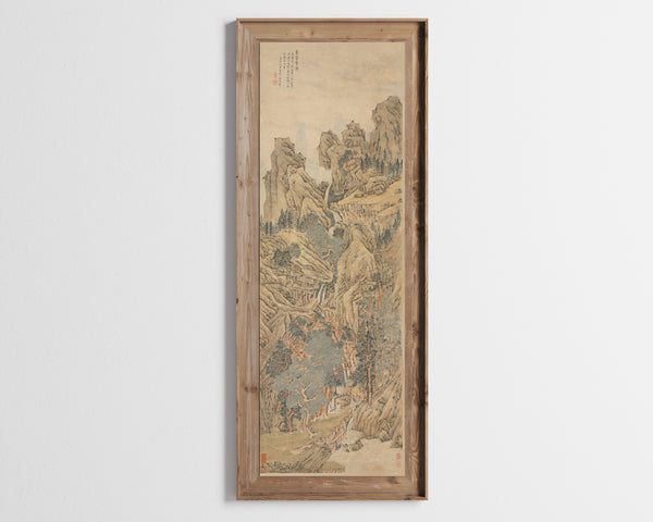 Wen Zhengming — Playing the Qin in a Secluded Valley | Chinese Ink Painting Art Print