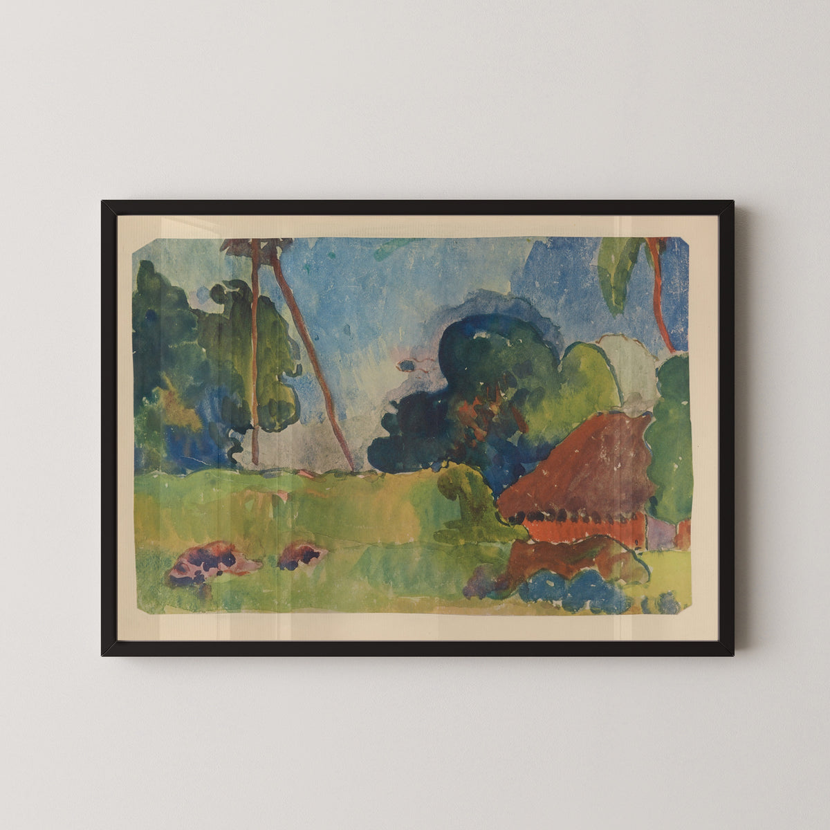 Paul Gauguin — Polynesian Landscape with a Hut | Fine Art Print