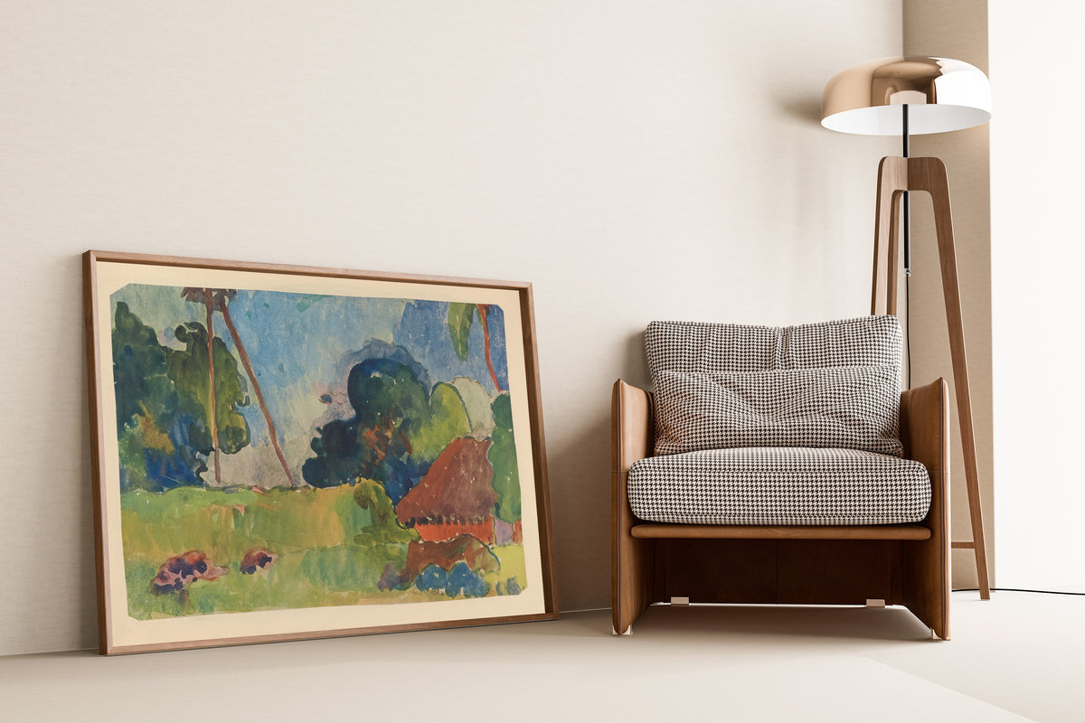 Paul Gauguin — Polynesian Landscape with a Hut | Fine Art Print