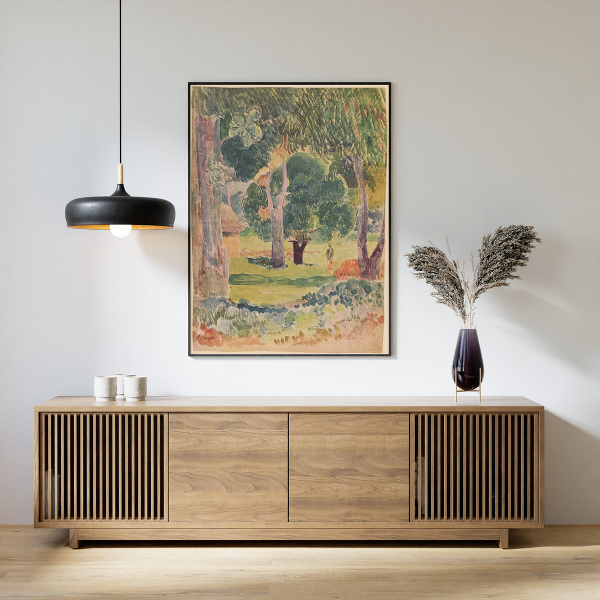 Paul Gauguin — Polynesian Landscape with the Figure of a Woman | Fine Art Print