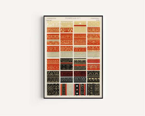 Owen Jones — Pompeian No. 1 | Grammar of Ornament Design Print