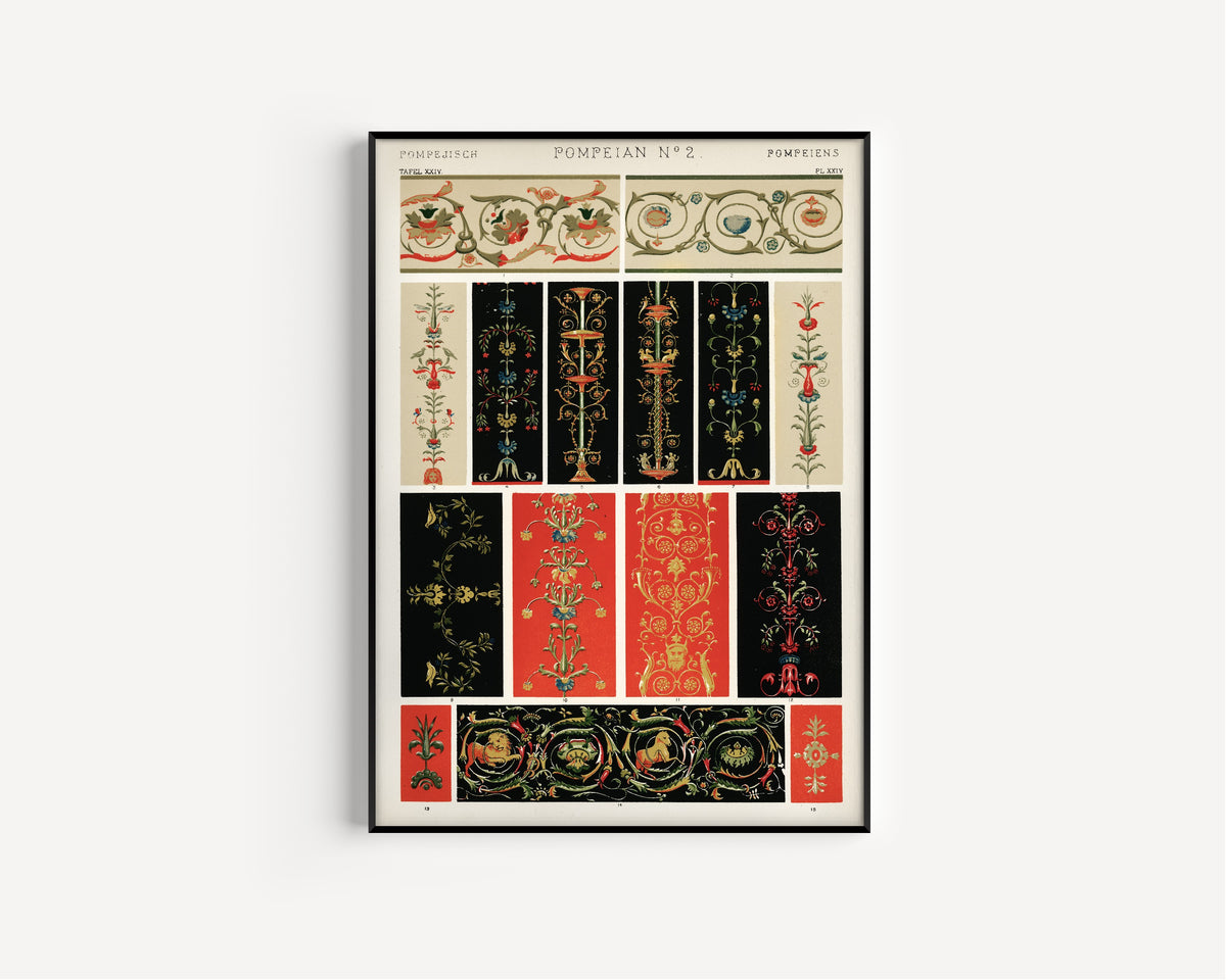 Owen Jones — Pompeian No. 2 | Grammar of Ornament Design Print