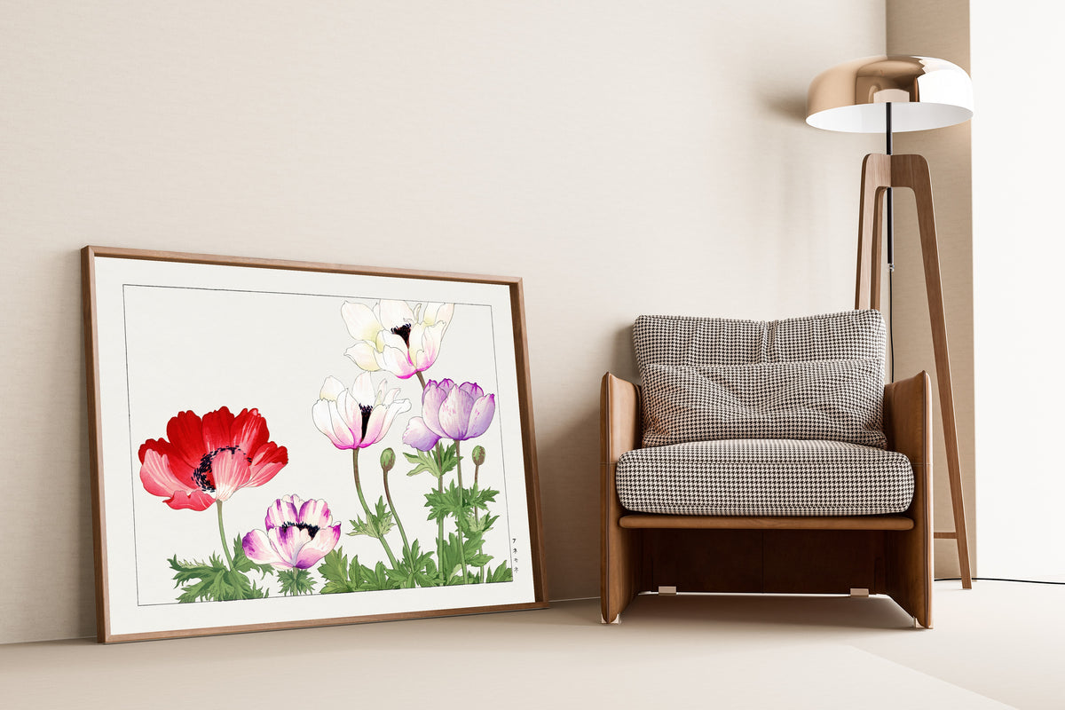 Tanigami Kōnan — Anemone | Japanese Botanical Woodblock Print