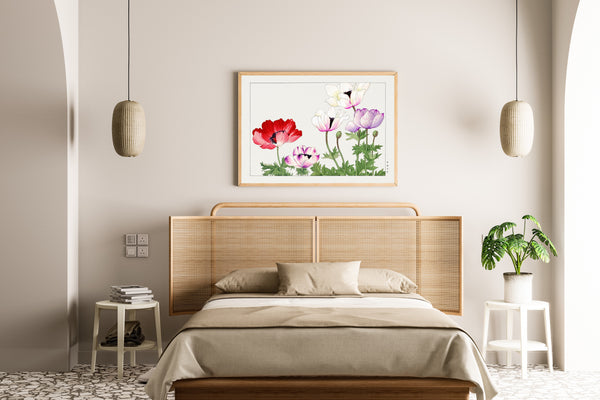 Tanigami Kōnan — Anemone | Japanese Botanical Woodblock Print