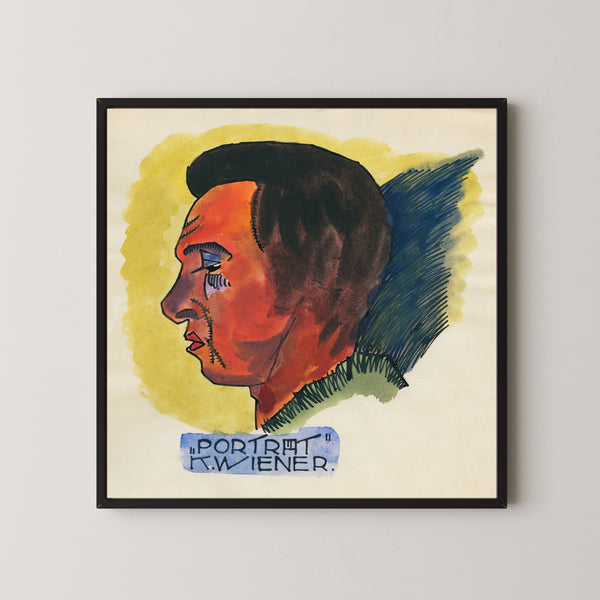 Karl Wiener — Porträt (Portrait in Profile) | Expressionist Art Print