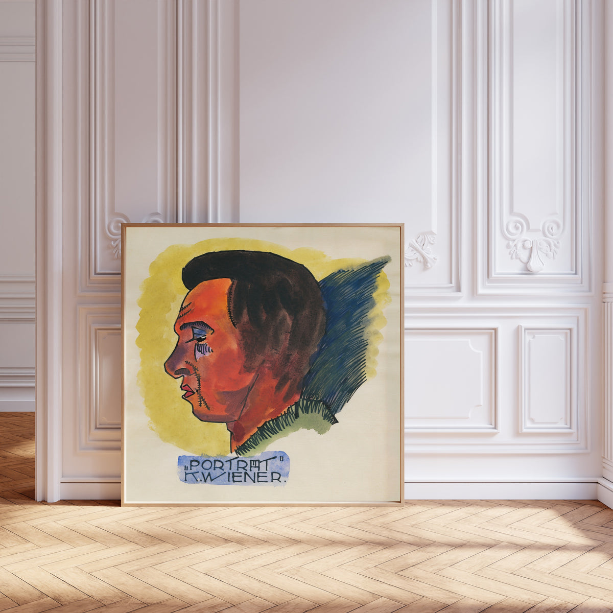 Karl Wiener — Porträt (Portrait in Profile) | Expressionist Art Print
