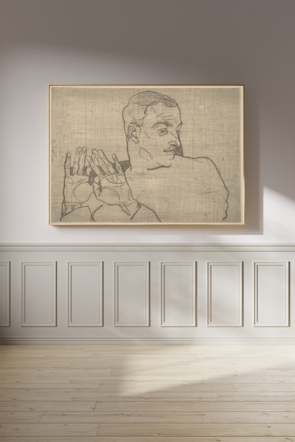 Egon Schiele — Portrait of Arthur Roessler | Expressionist Fine Art Print