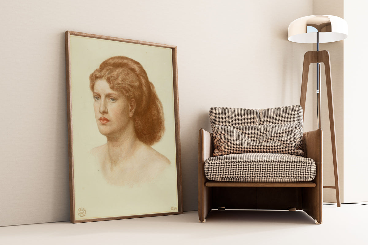 Dante Gabriel Rossetti — Portrait of Fanny Cornforth, Head and Shoulders | Pre-Raphaelite Art Print