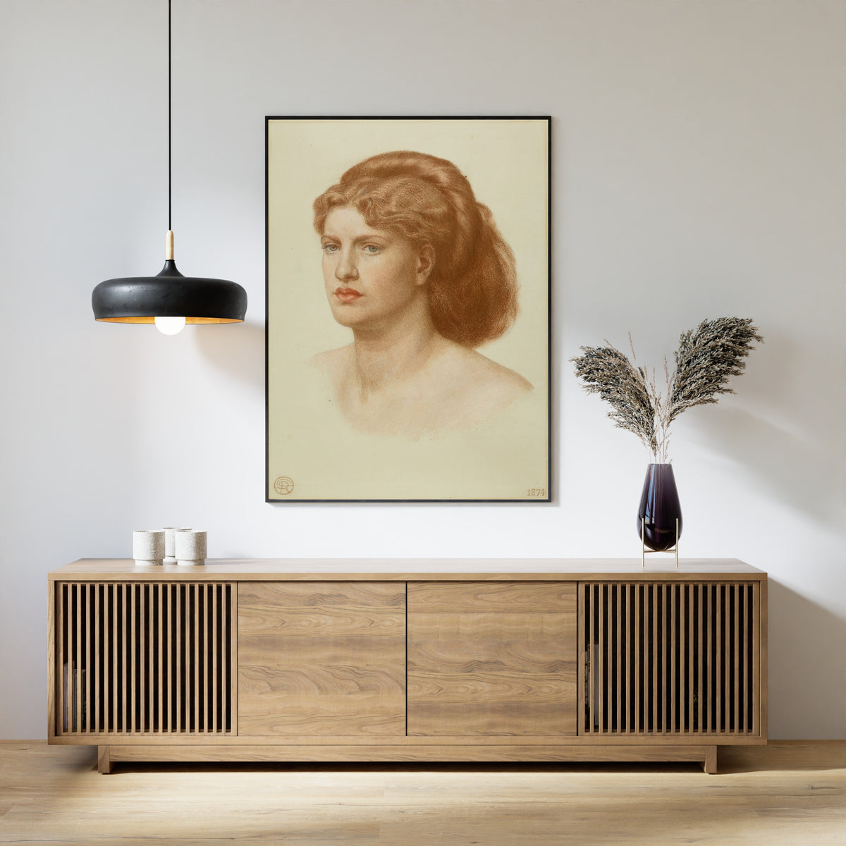 Dante Gabriel Rossetti — Portrait of Fanny Cornforth, Head and Shoulders | Pre-Raphaelite Art Print