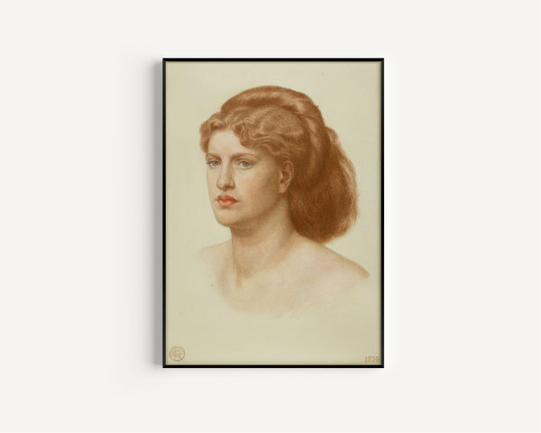 Dante Gabriel Rossetti — Portrait of Fanny Cornforth, Head and Shoulders | Pre-Raphaelite Art Print