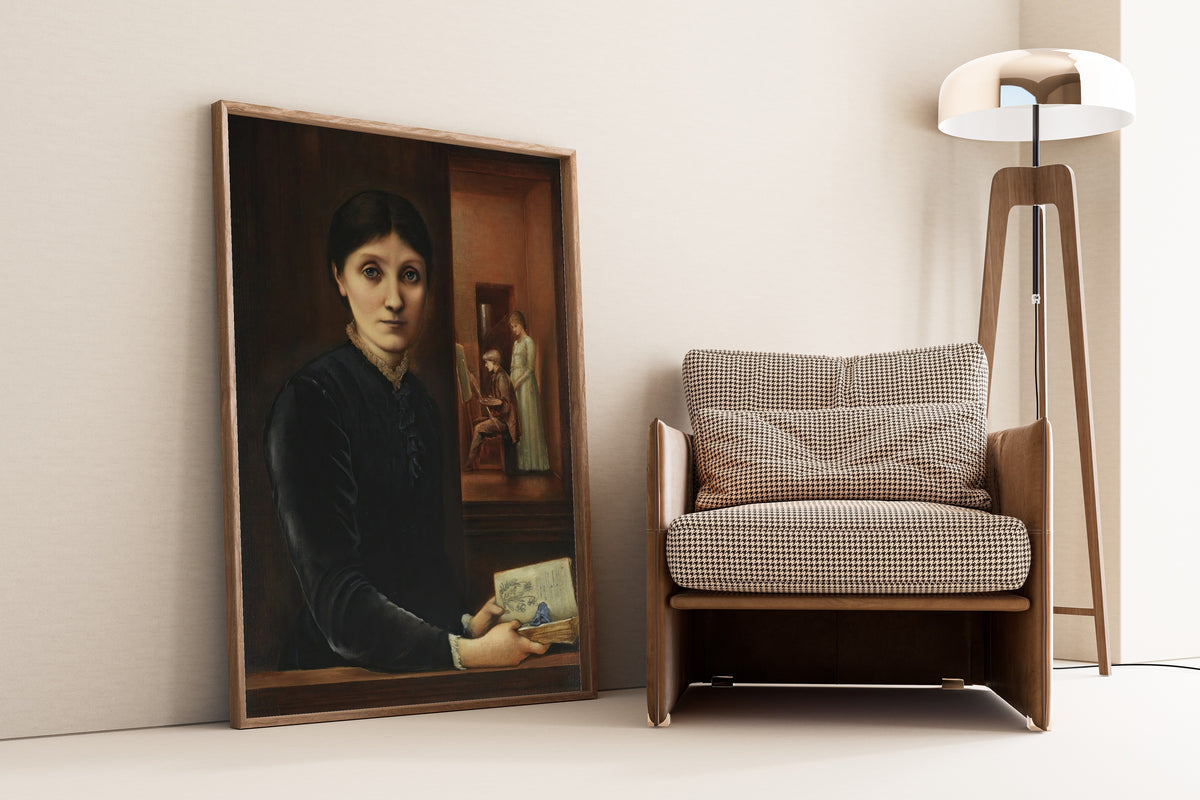 Edward Burne-Jones — Portrait of Georgiana Burne-Jones (with Philip and Margaret) | Pre-Raphaelite Art Print