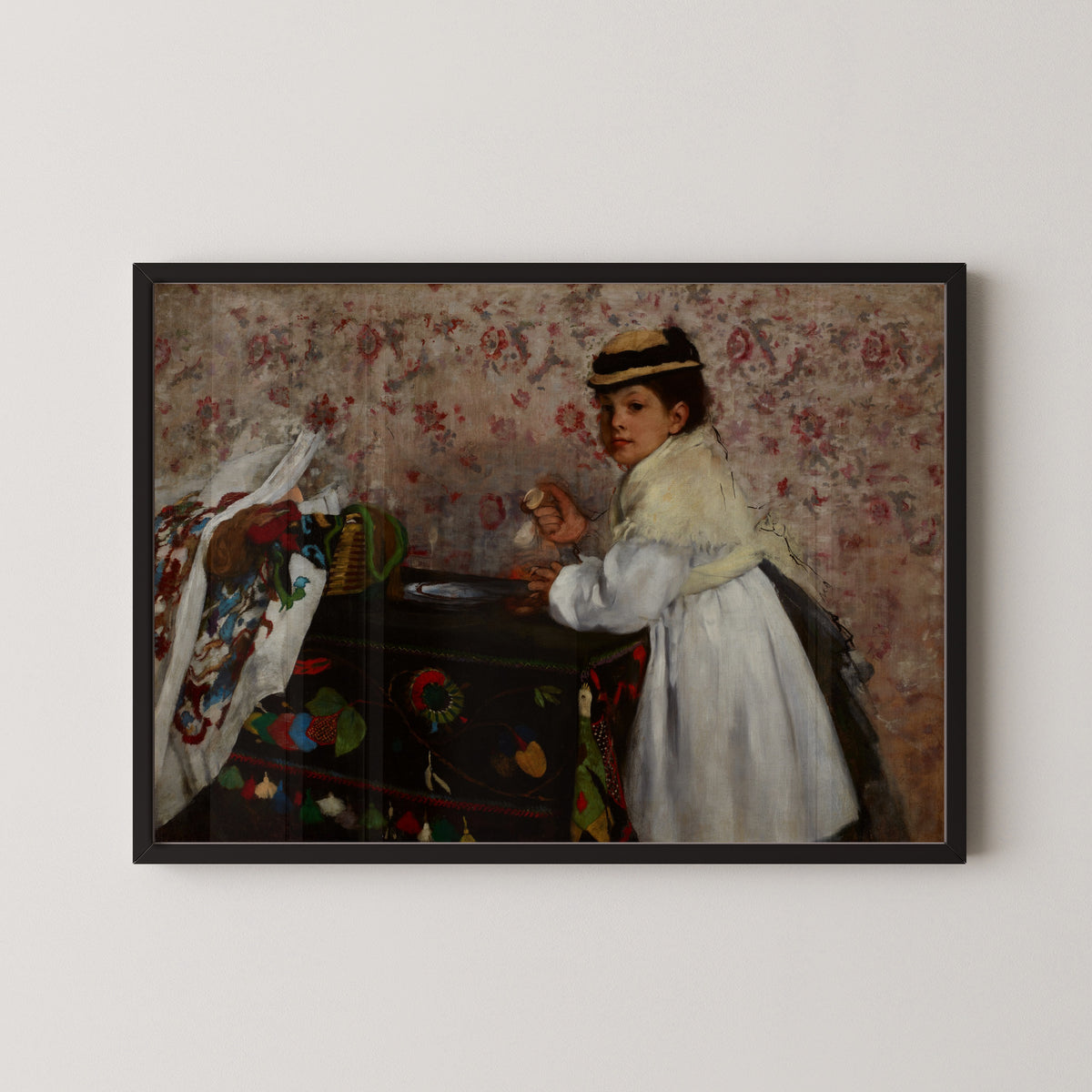 Edgar Degas — Portrait of Mlle. Hortense Valpinçon | Fine Art Print