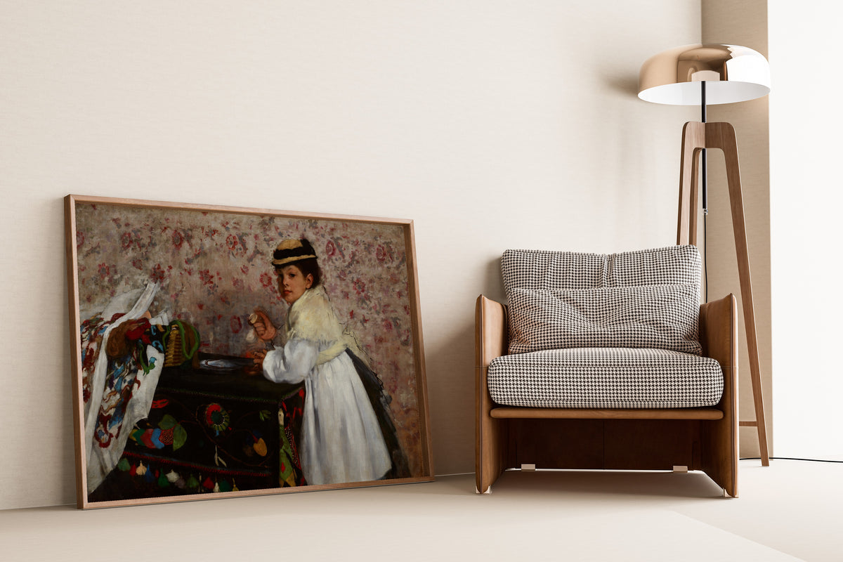 Edgar Degas — Portrait of Mlle. Hortense Valpinçon | Fine Art Print