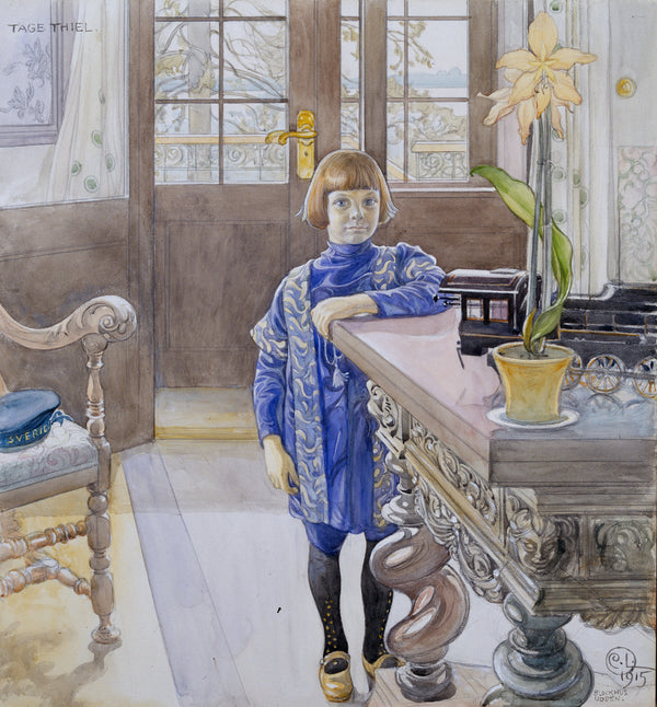 Carl Larsson — Portrait of Tage Thiel | Swedish Watercolour Print