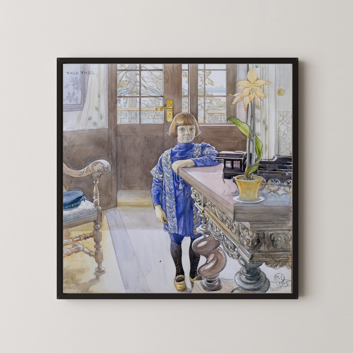 Carl Larsson — Portrait of Tage Thiel | Swedish Watercolour Print