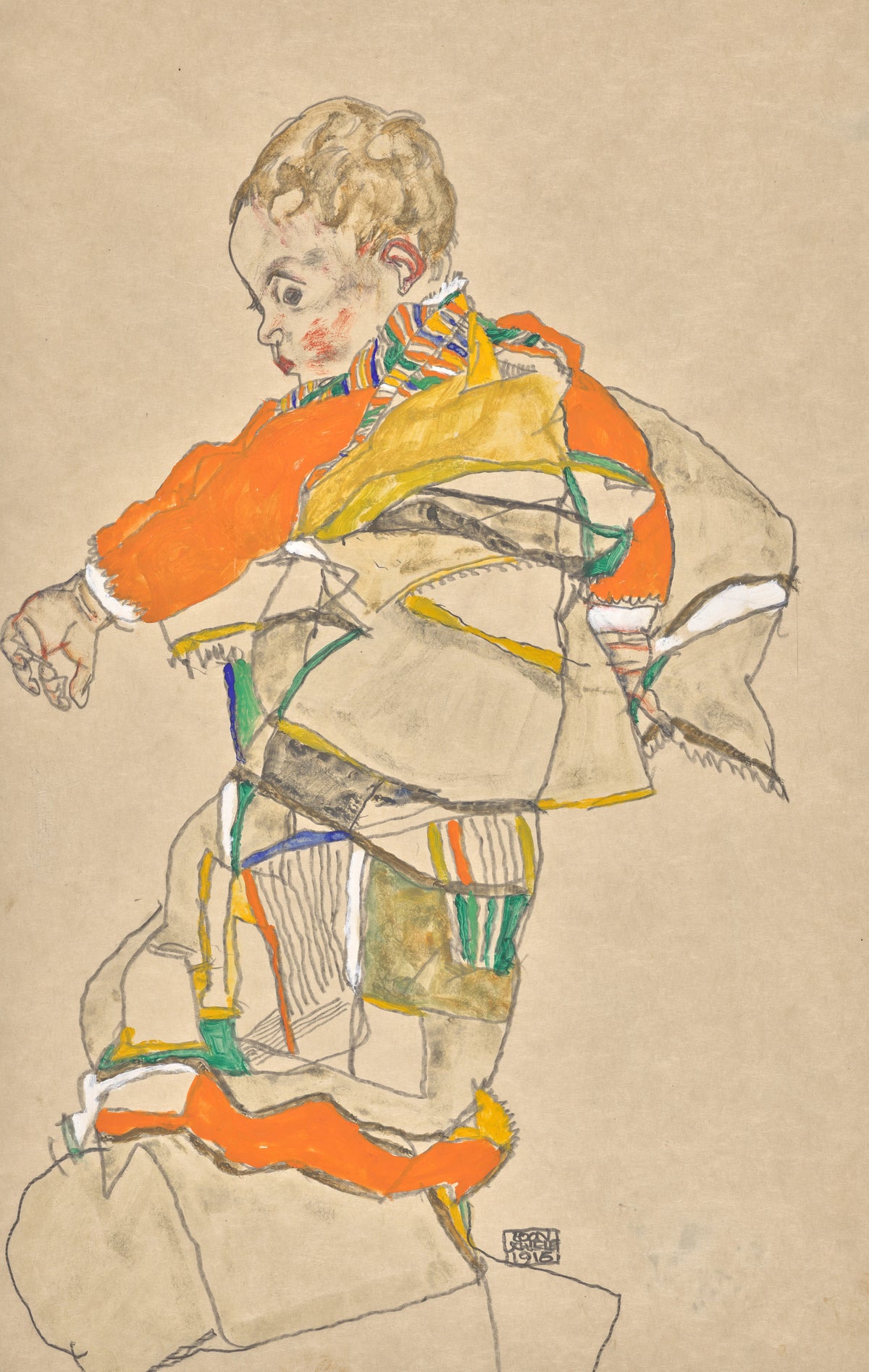 Egon Schiele — Portrait of a Child (Anton Peschka Jr.) | Expressionist Fine Art Print