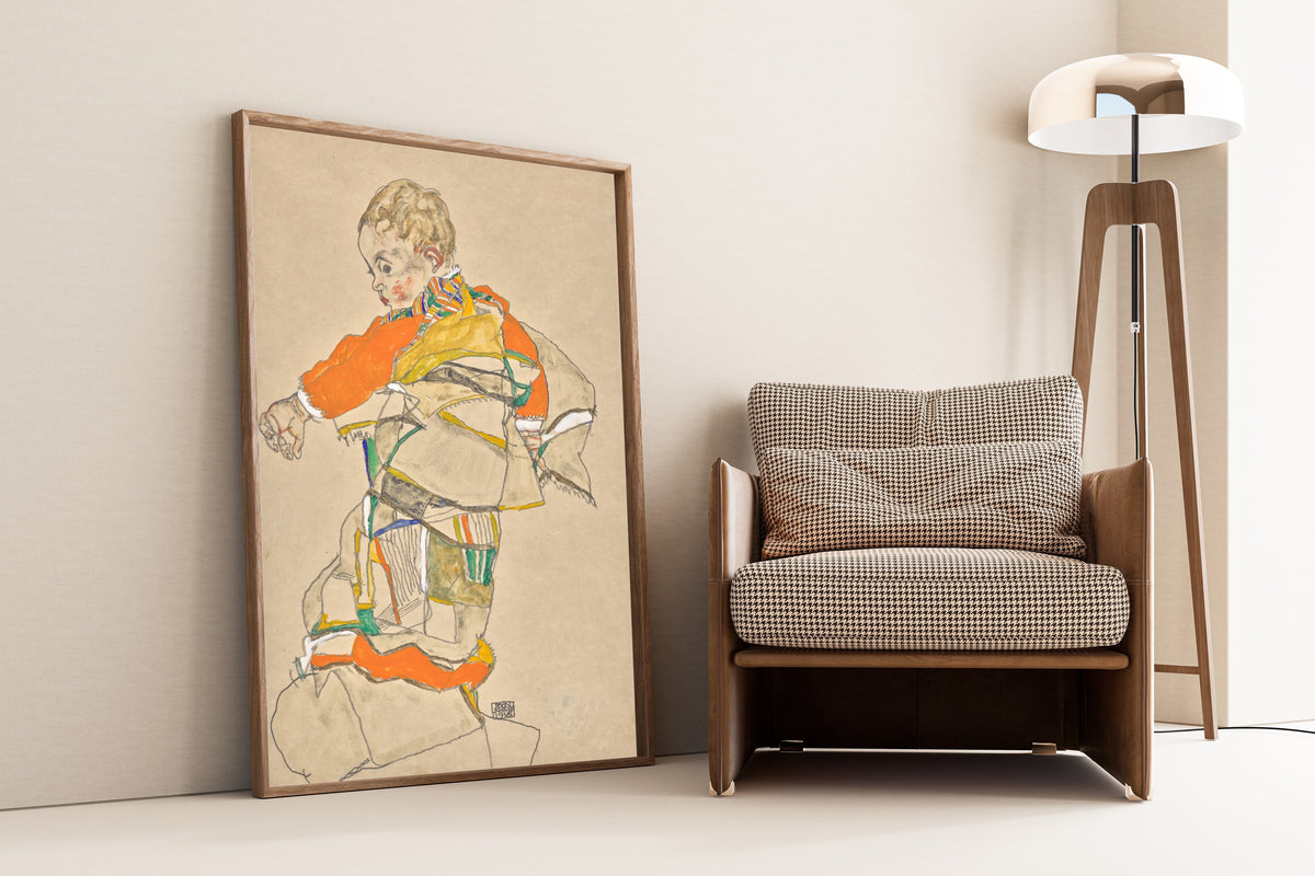 Egon Schiele — Portrait of a Child (Anton Peschka Jr.) | Expressionist Fine Art Print