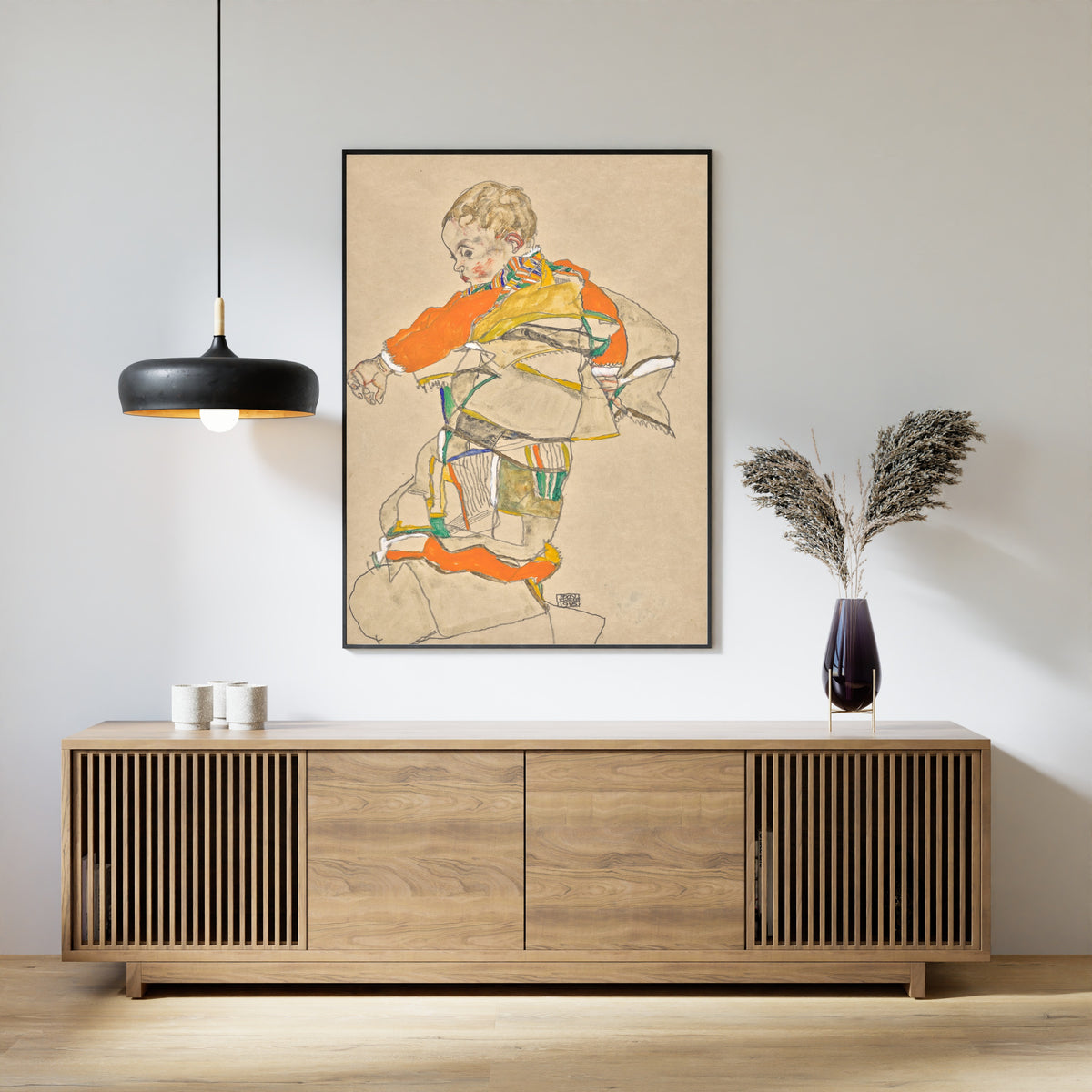 Egon Schiele — Portrait of a Child (Anton Peschka Jr.) | Expressionist Fine Art Print