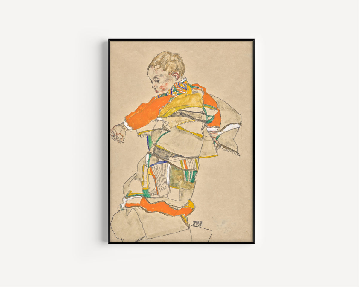 Egon Schiele — Portrait of a Child (Anton Peschka Jr.) | Expressionist Fine Art Print
