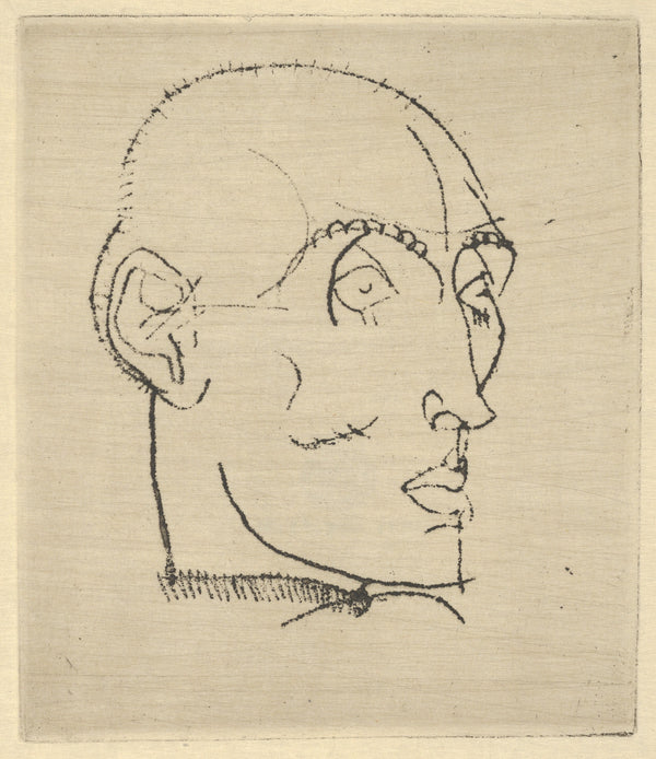 Egon Schiele — Portrait of a Man | Drypoint Print