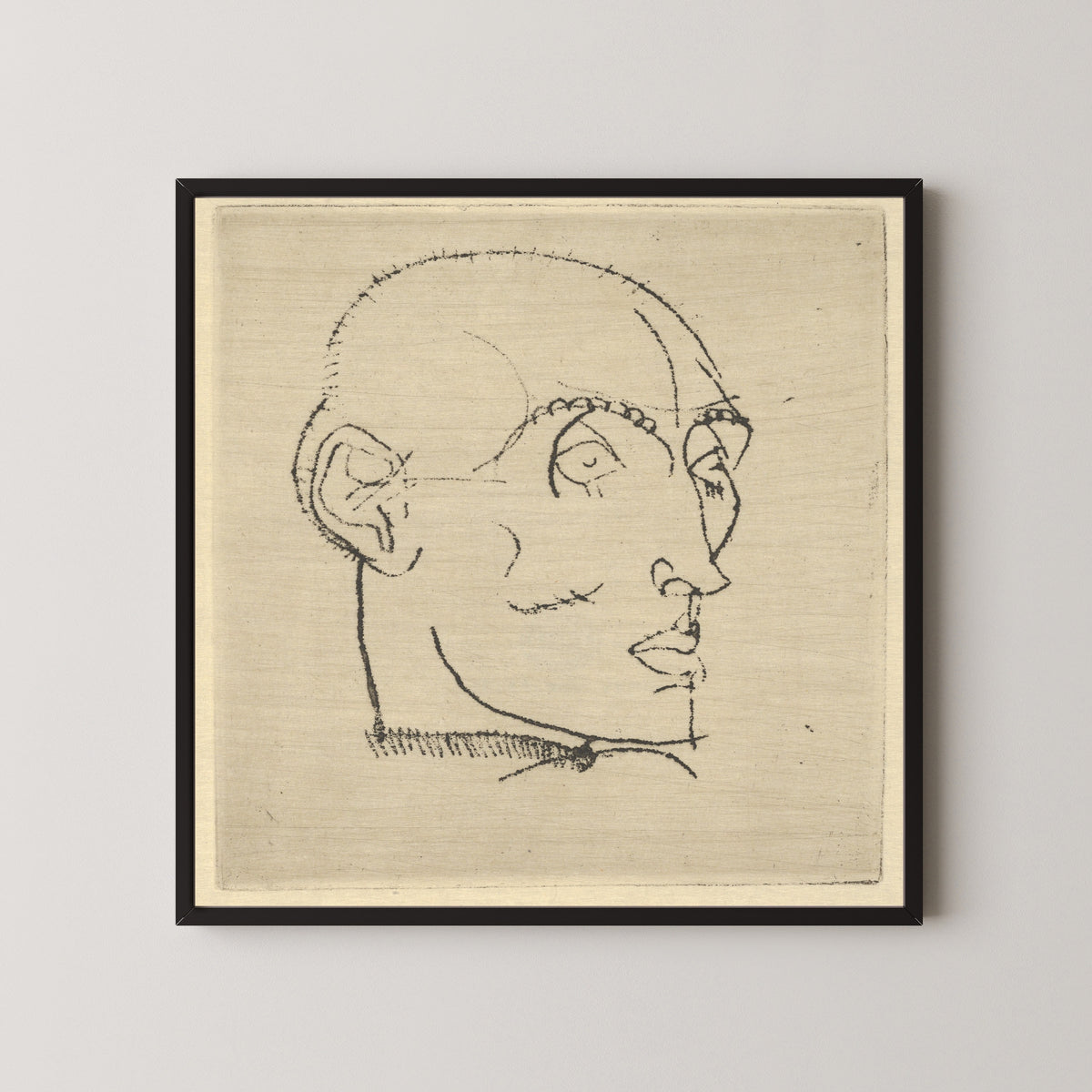 Egon Schiele — Portrait of a Man | Drypoint Print