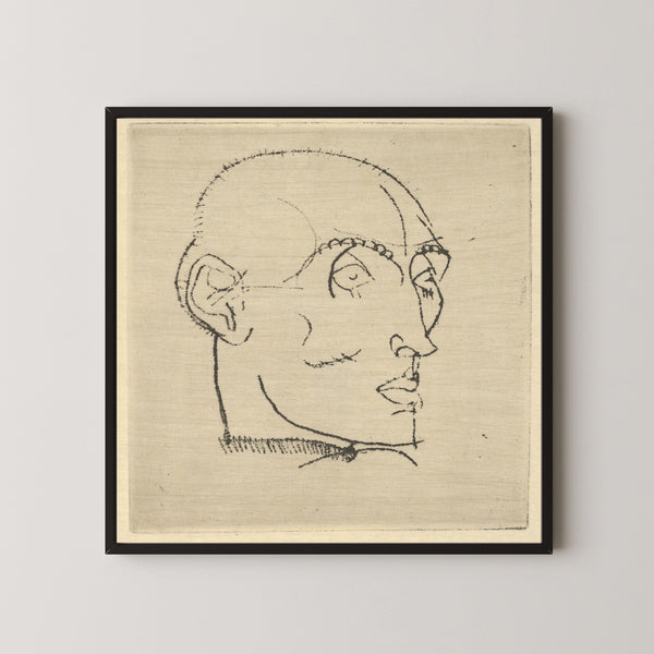Egon Schiele — Portrait of a Man | Drypoint Print