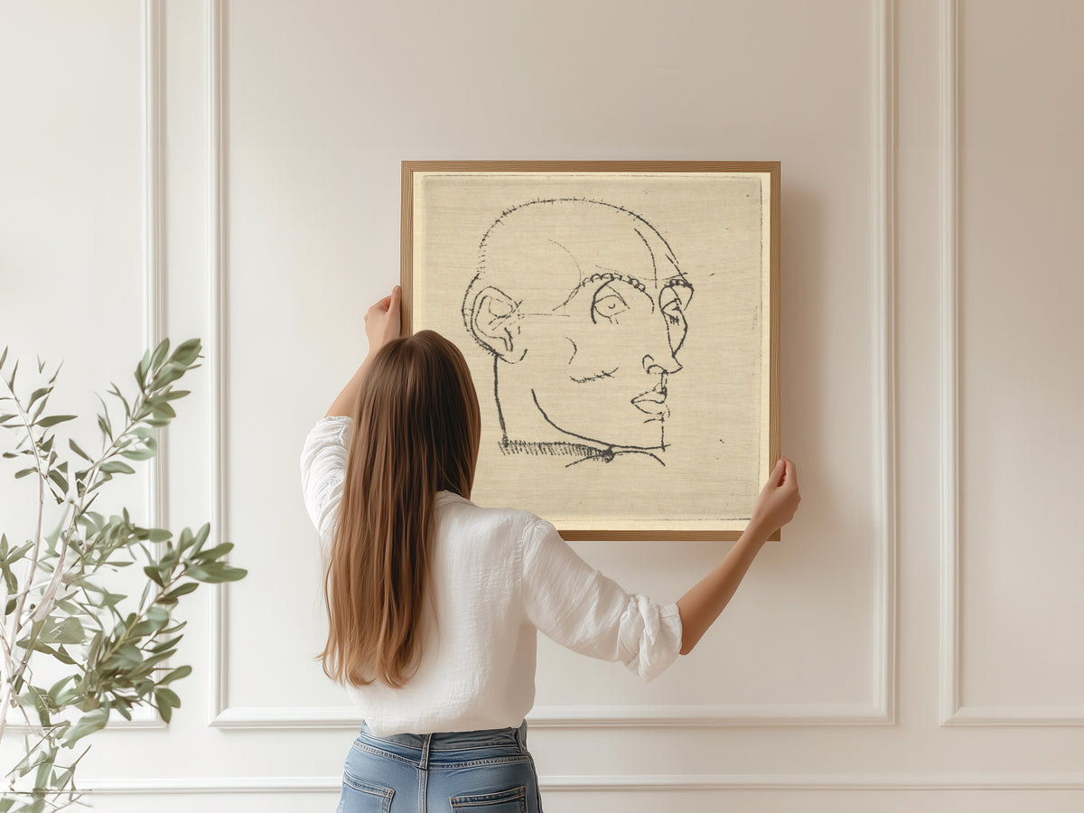 Egon Schiele — Portrait of a Man | Drypoint Print