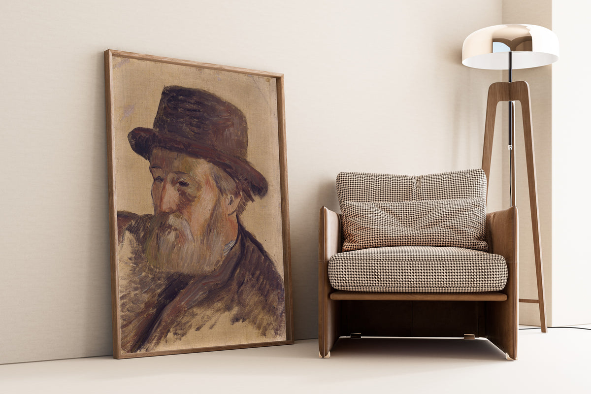 Paul Gauguin — Portrait of a Man in a Brown Hat | Fine Art Print