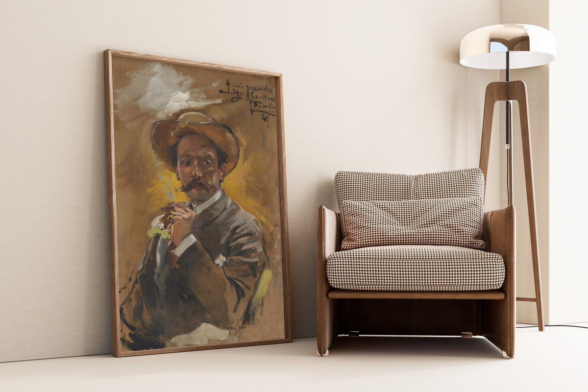 Joaquín Sorolla — Portrait of the Painter Francesco Santoro, Rome | Fine Art Print