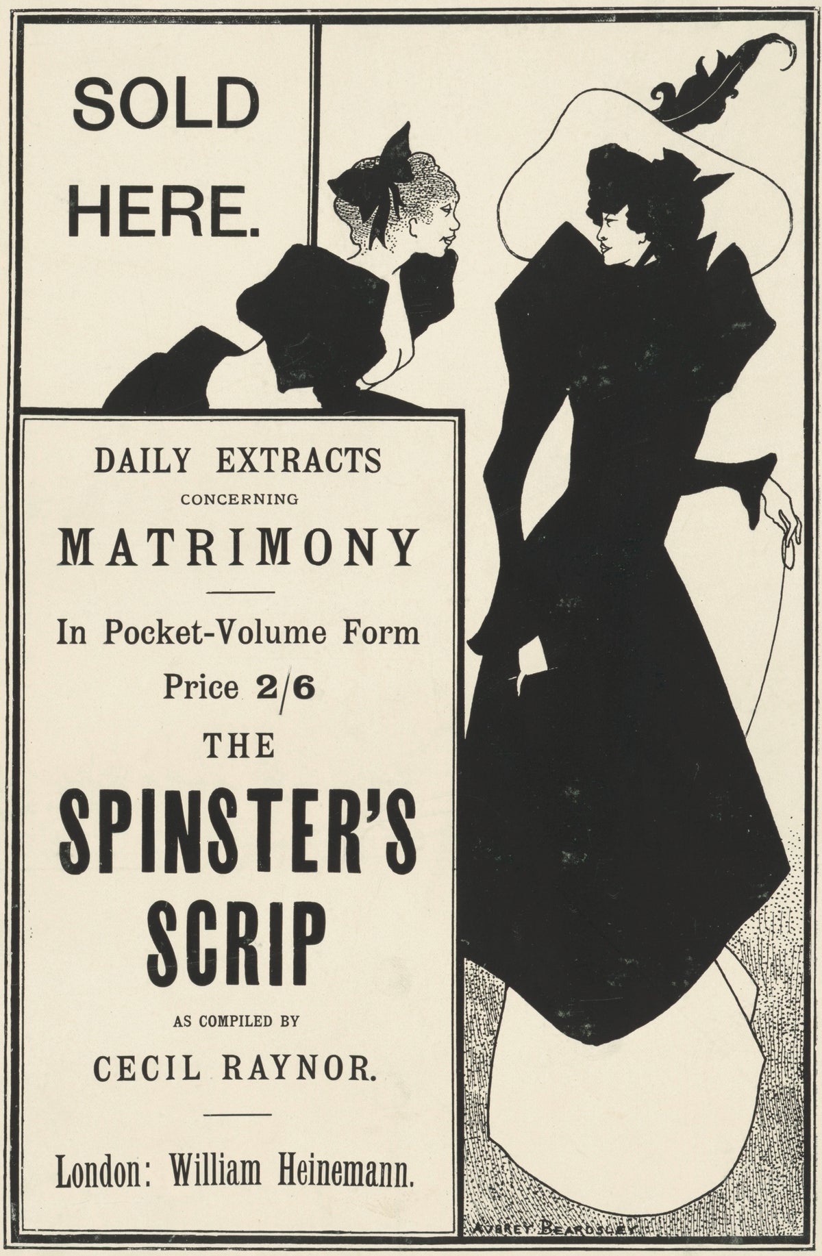 Aubrey Beardsley — Poster for The Spinster's Scrip | Art Nouveau Poster Print