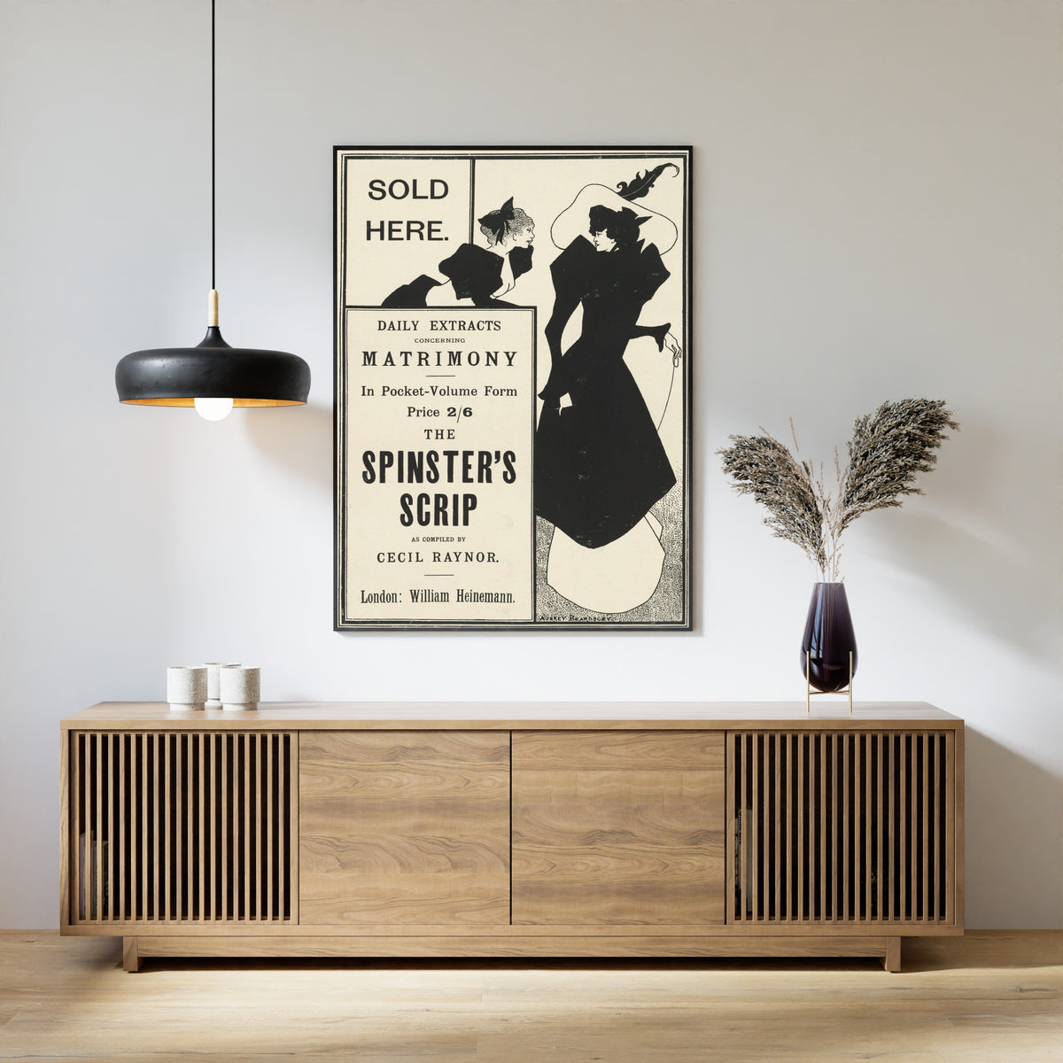 Aubrey Beardsley — Poster for The Spinster's Scrip | Art Nouveau Poster Print