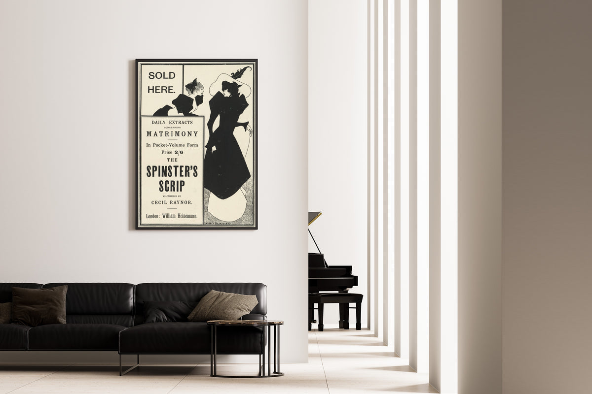 Aubrey Beardsley — Poster for The Spinster's Scrip | Art Nouveau Poster Print
