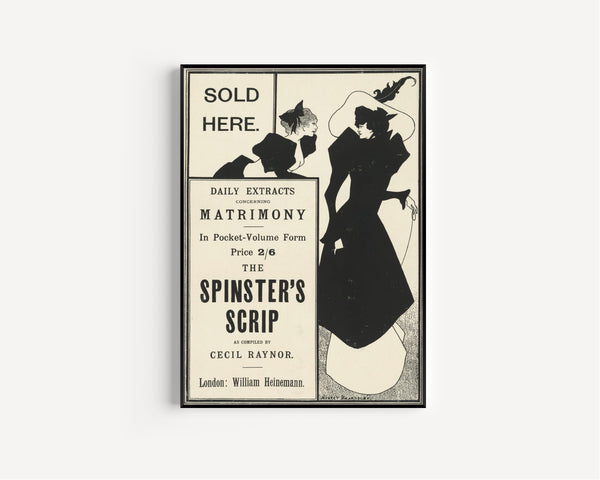 Aubrey Beardsley — Poster for The Spinster's Scrip | Art Nouveau Poster Print