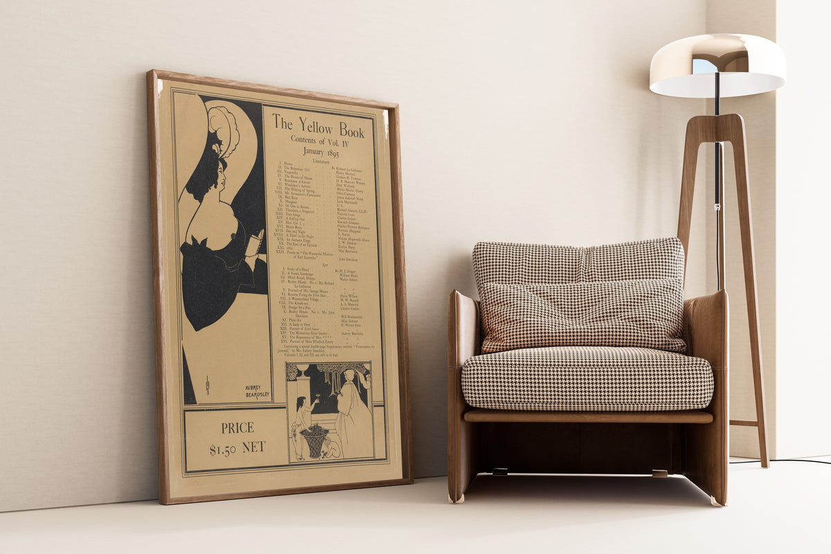 Aubrey Beardsley — Poster for The Yellow Book, Volume IV | Vintage Poster Print