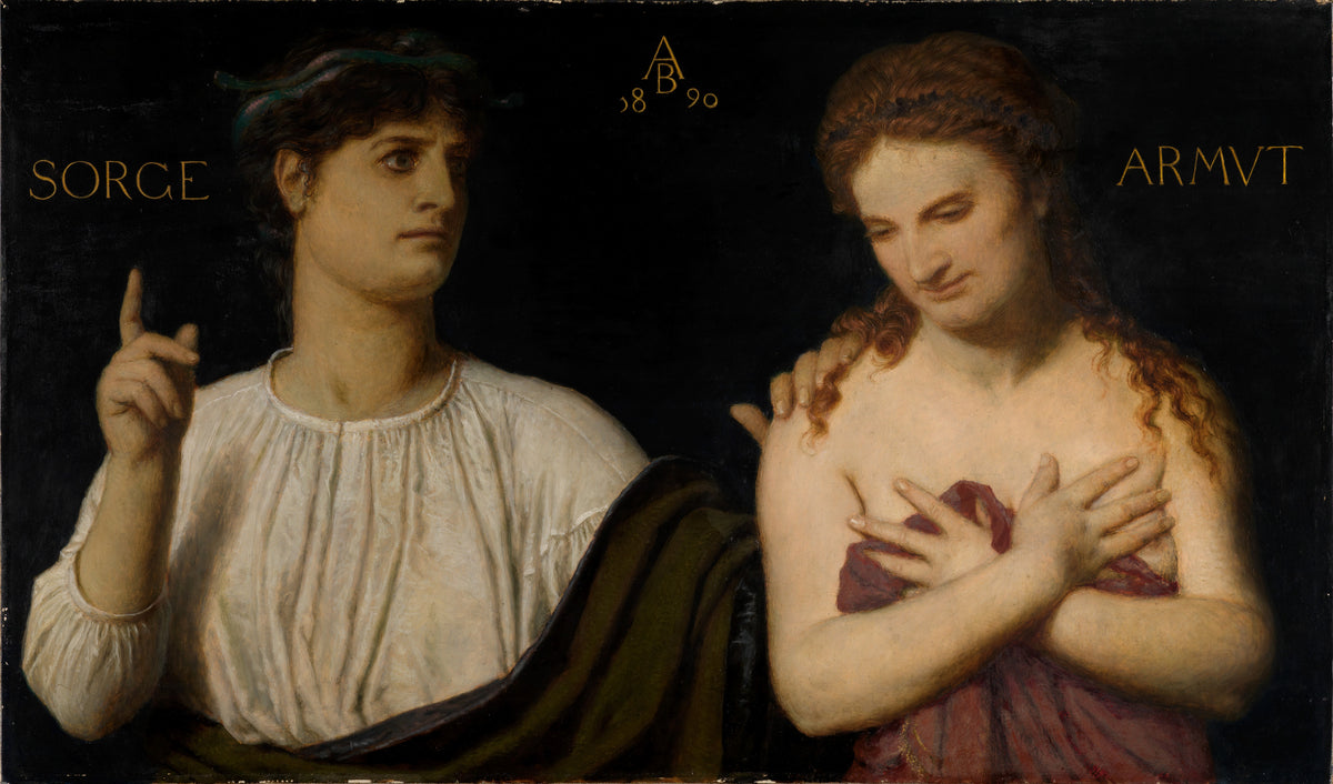 Arnold Böcklin — Poverty and Care | Symbolist Art Print