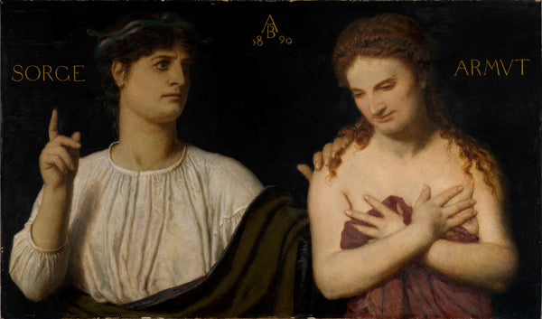 Arnold Böcklin — Poverty and Care | Symbolist Art Print