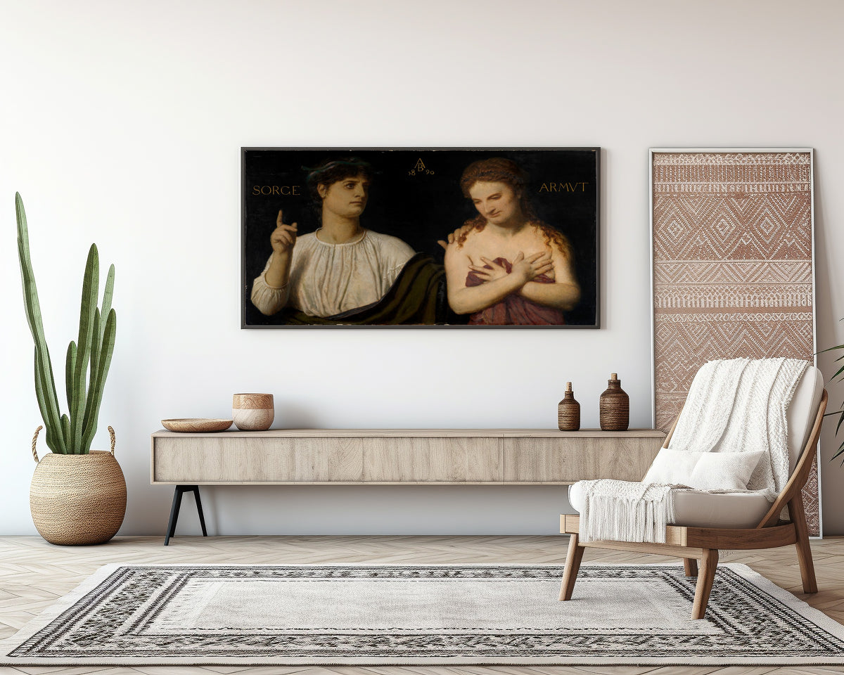 Arnold Böcklin — Poverty and Care | Symbolist Art Print