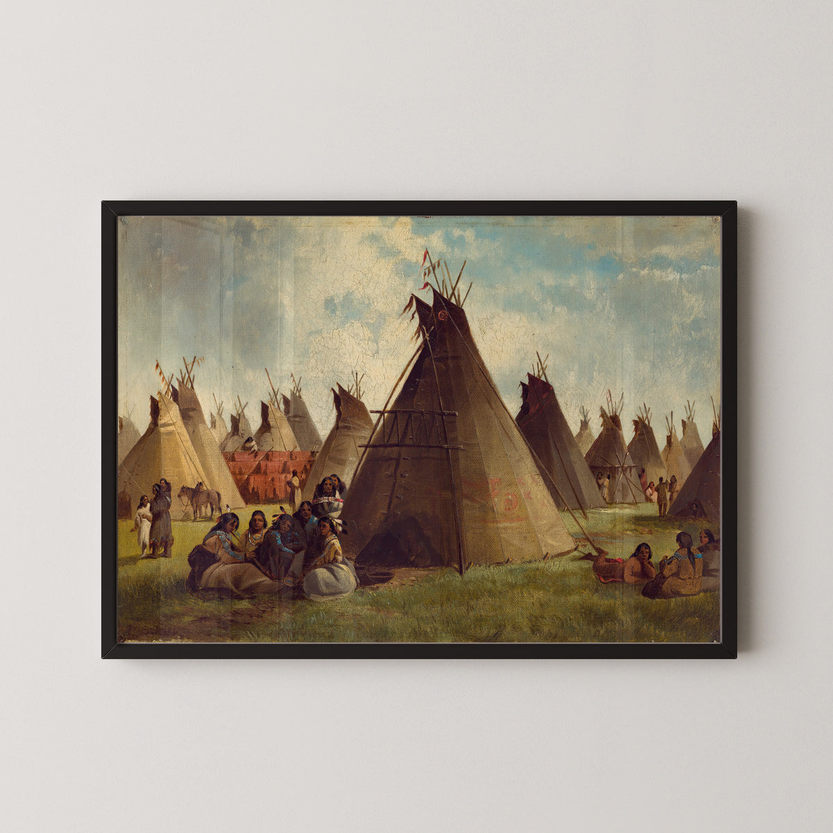 John Mix Stanley — Prairie Indian Encampment | Western Art Print