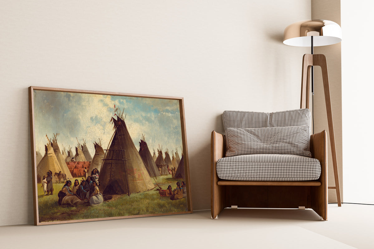 John Mix Stanley — Prairie Indian Encampment | Western Art Print