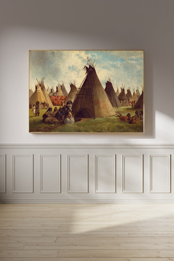 John Mix Stanley — Prairie Indian Encampment | Western Art Print