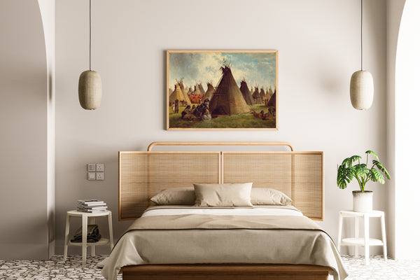 John Mix Stanley — Prairie Indian Encampment | Western Art Print