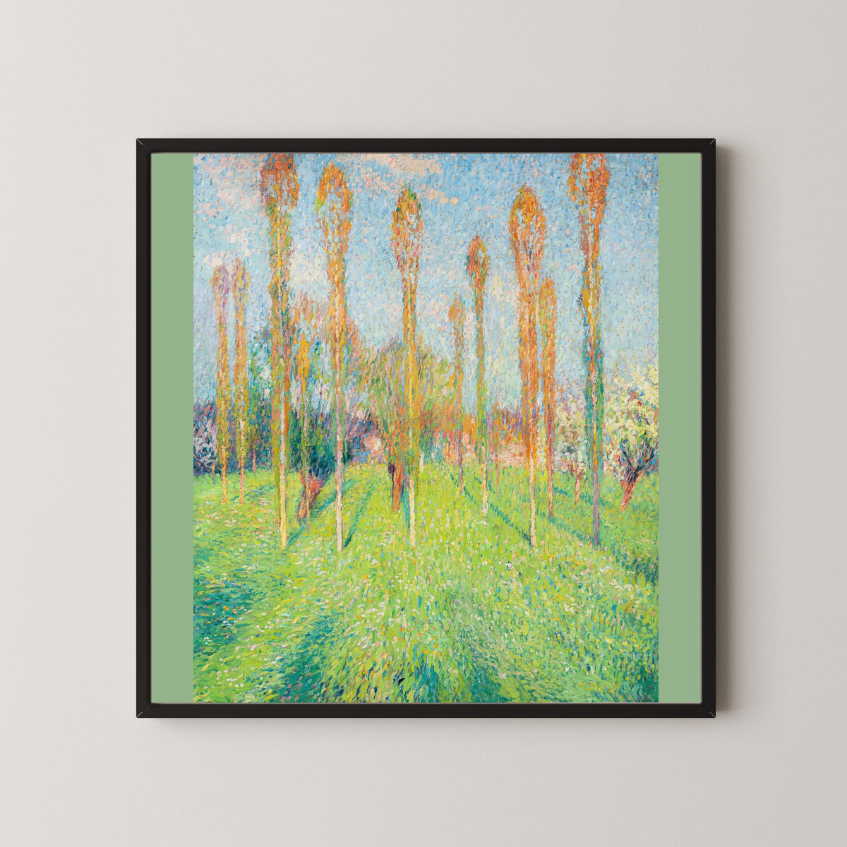 Henri Martin — Prairie ensoleillée aux peupliers | Pointillist Landscape Print