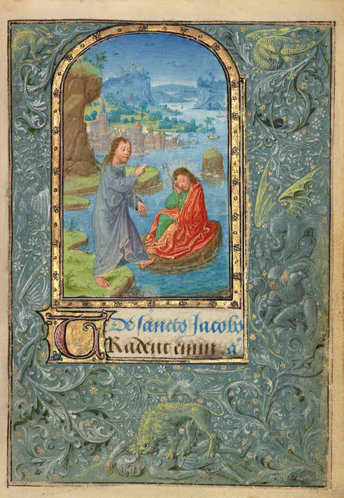 Lieven van Lathem — Prayer Book of Charles the Bold: Christ Appearing to Saint James the Greater | Illuminated Manuscript Print