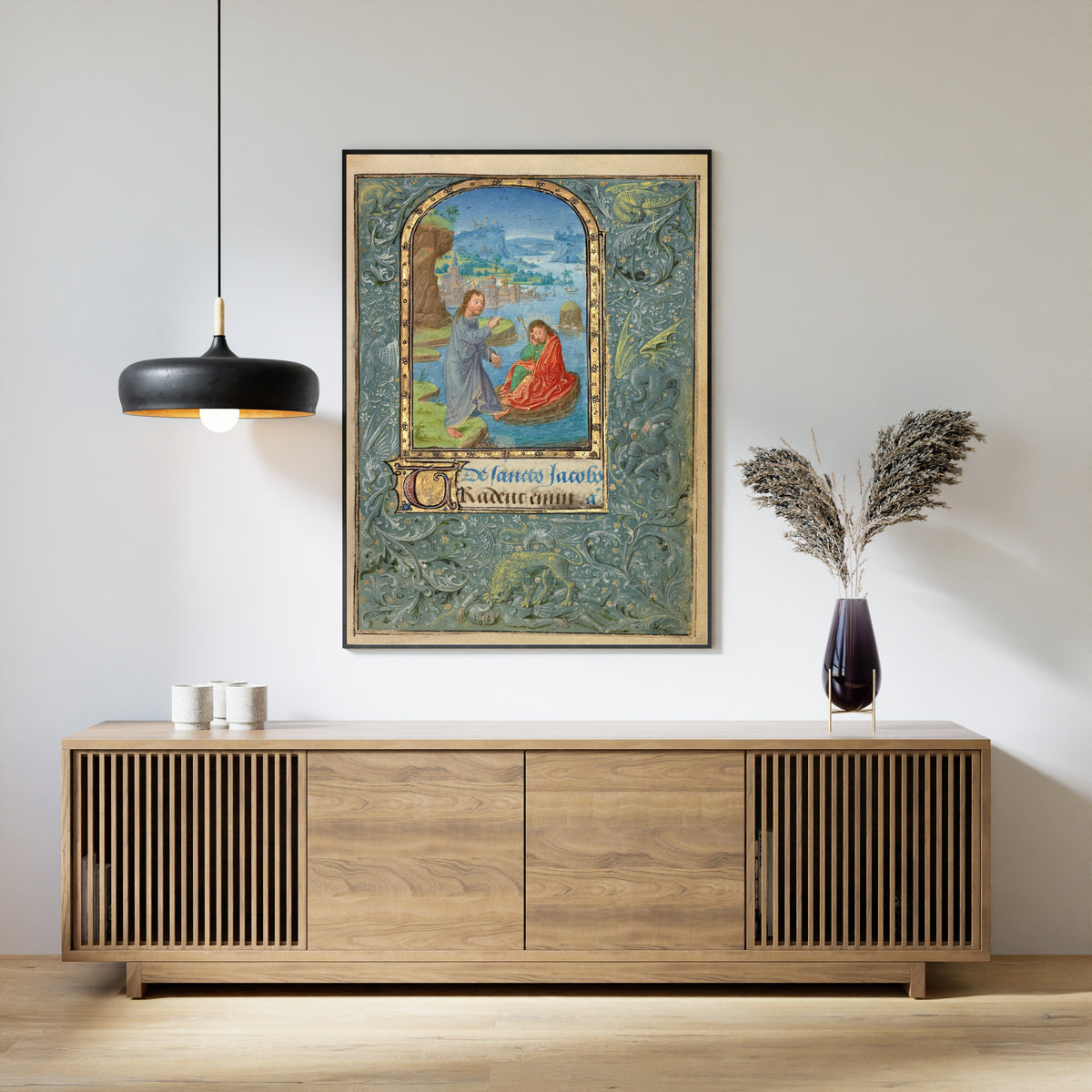 Lieven van Lathem — Prayer Book of Charles the Bold: Christ Appearing to Saint James the Greater | Illuminated Manuscript Print