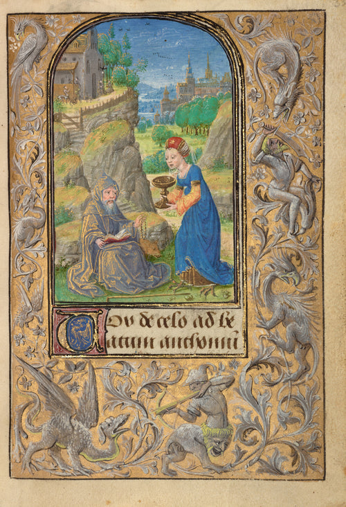 Lieven van Lathem — Prayer Book of Charles the Bold: The Temptation of Saint Anthony | Illuminated Manuscript Print