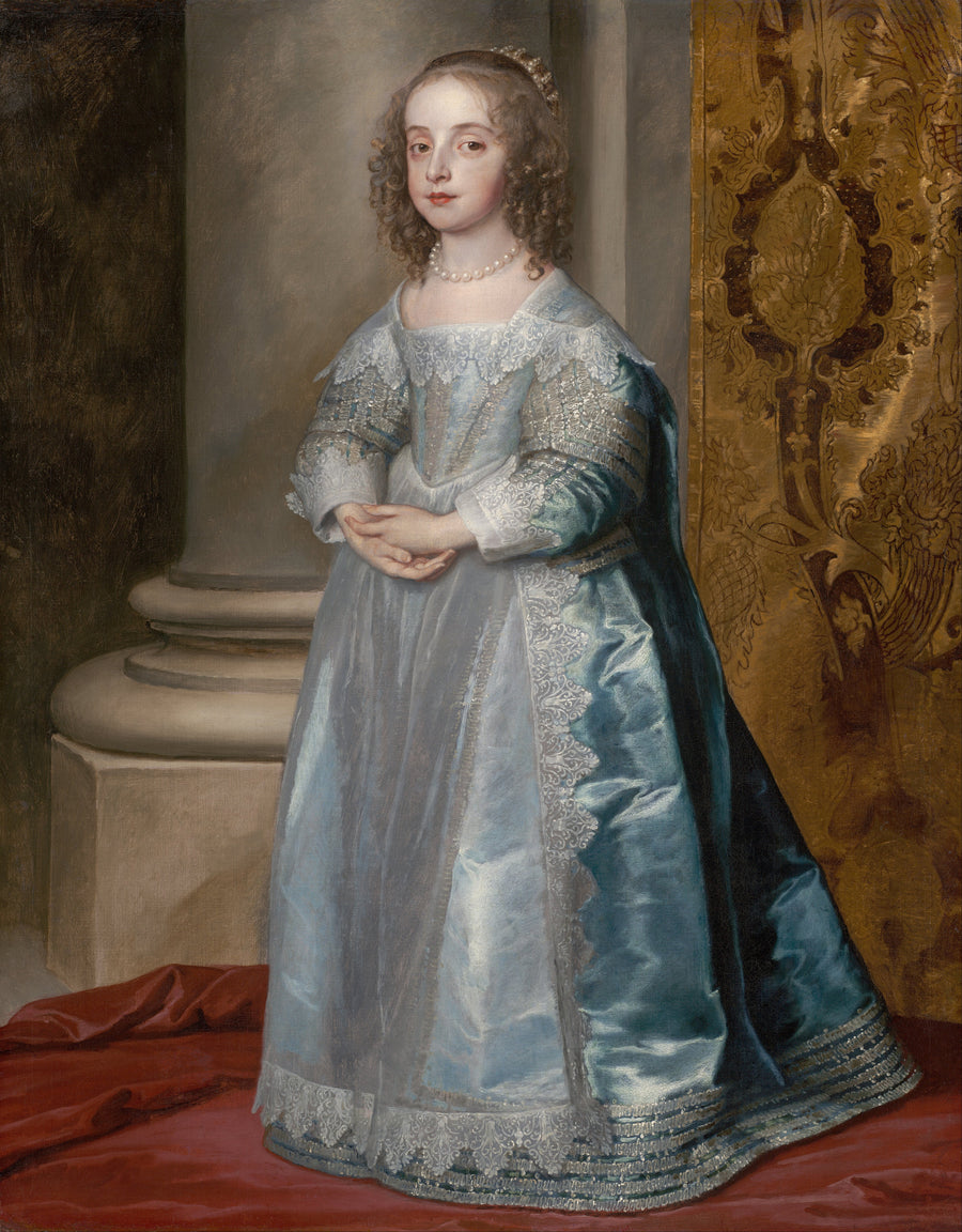 Anthony van Dyck — Princess Mary, Daughter of Charles I | Fine Art Print shown to scale on a wall above a sofa