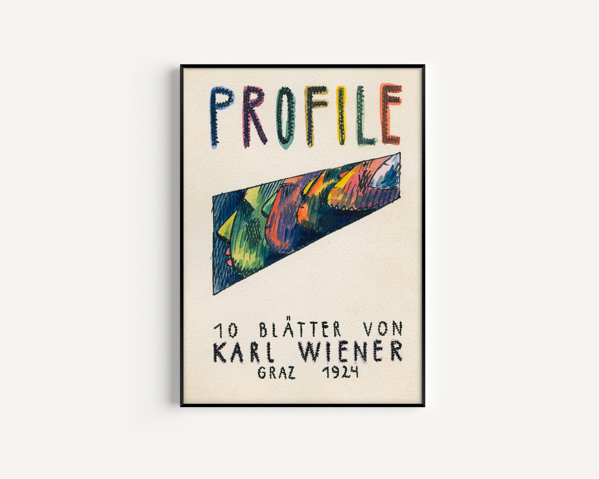 Karl Wiener — Profile, 10 Blätter (Profiles, Title Sheet) | Vintage Poster Print