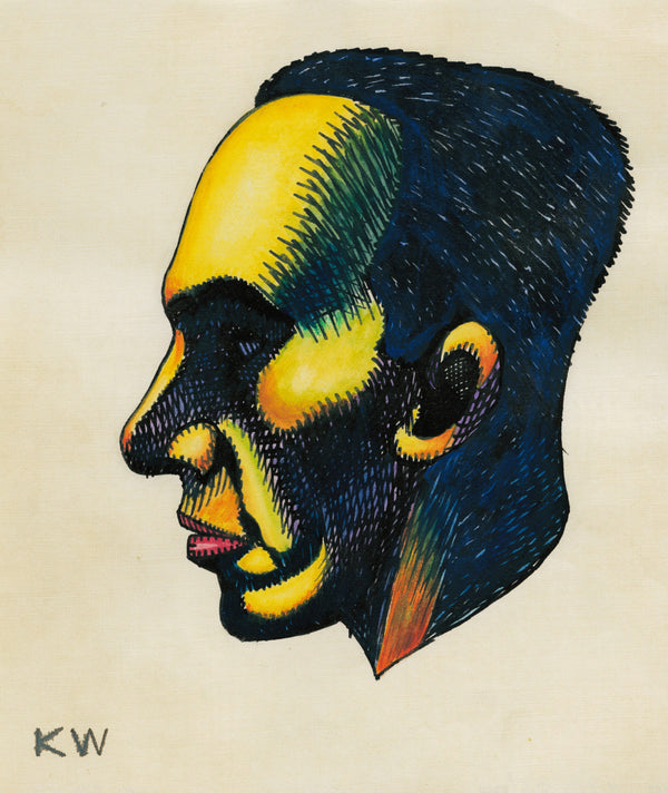 Karl Wiener — Profile Head Study No. 1 | Expressionist Art Print