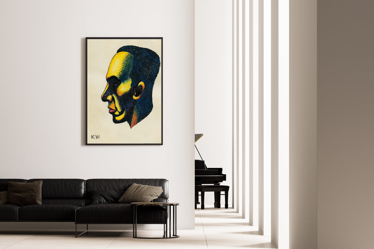 Karl Wiener — Profile Head Study No. 1 | Expressionist Art Print